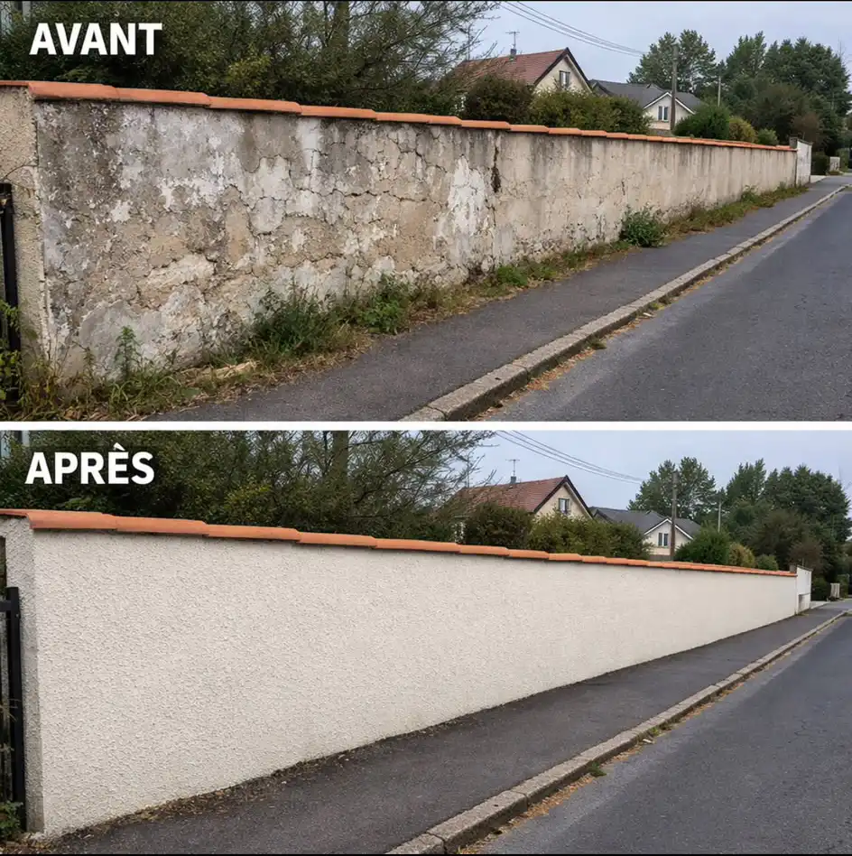 Rénovation mur extérieur d'une maison